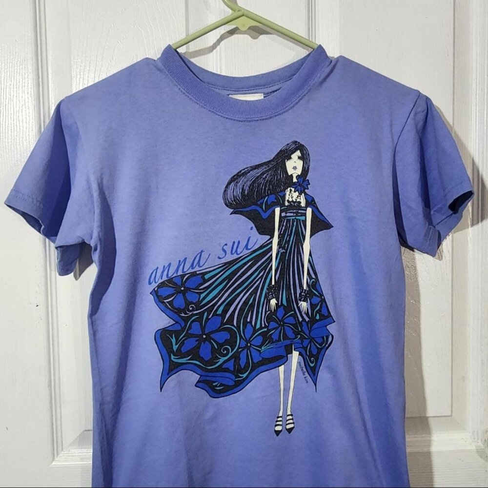Y2K Anna Sui Purple Graphic Tshirt
